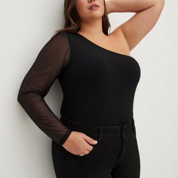 Torrid Black One-Shoulder Top 2X - Picture 5 of 8